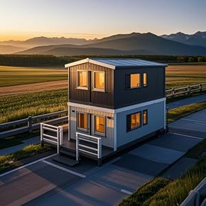 Dubbele Verdieping Huis Opvouwbare Tiny Home Draagbare Prefab Ruimte Tiny House Goed Uitgerust Badkamer en Keuken Modulaire Huizen Uitbreidbare Container Thuis Mobiel Huis