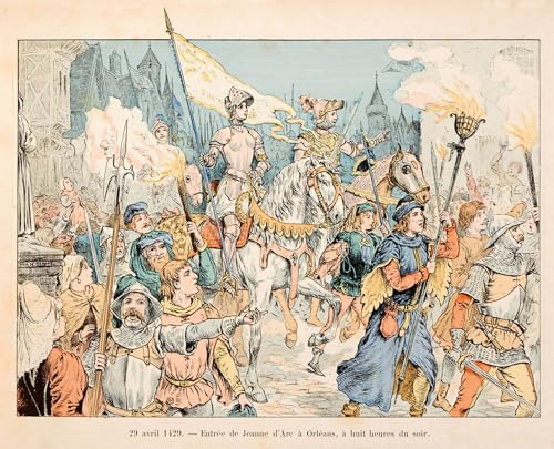 Art tableau Jeanne D'arc Paul De Semant toile haut de gamme 60x90cm édition illustration de livre