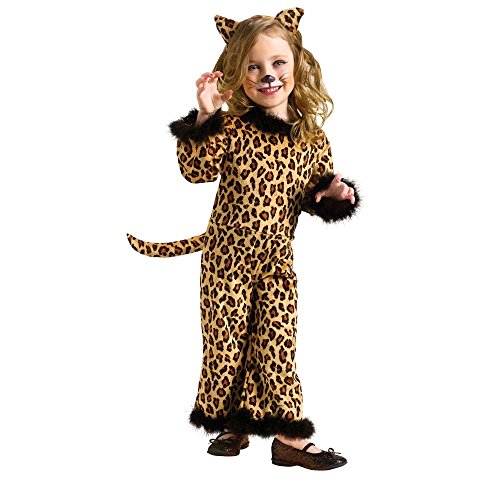 Fun World Girls' Toddler Pretty Leopard, Brown, Small 24 Months-2T