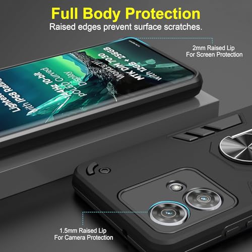 Image of NDCOM for Moto Edge 40 Neo Cover | Motorola Edge 40 Neo Back Cover | Premium Moto Edge 40 Neo Back Cover | Ring Holder Case