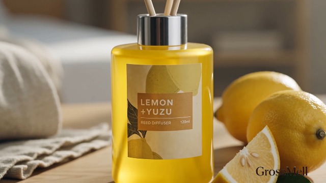 Difusor de varillas aroma limón 120 ml set natural miniatura 7