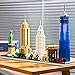 JXRLMB New York Iconic Architecture Skyline Micro Building Blocks – Challenging Construction Set for Adults and Teens 14+ 3452 Pieces, Perfect Home and Office Decoration, Gift for Friends