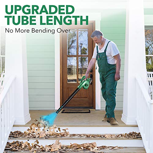 image for K I M O. 20V Cordless Leaf Blower Double Length Blow Tube 2-in-1 Blowe