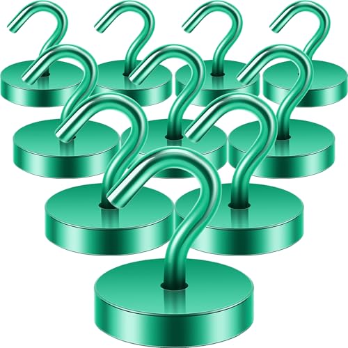 Image of Neosmuk Magnetic Hooks Steel Tube Design for Cruise,130lb+ Green,10 Pack