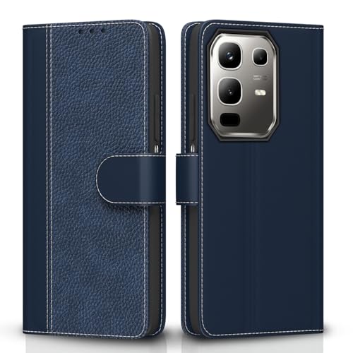 Image of Outlouders Flip Cover for Infinix Note 50x 5G | Leather Finish | Wallet Stand and Shock Proof | Complete Protection Flip Case (Blue)