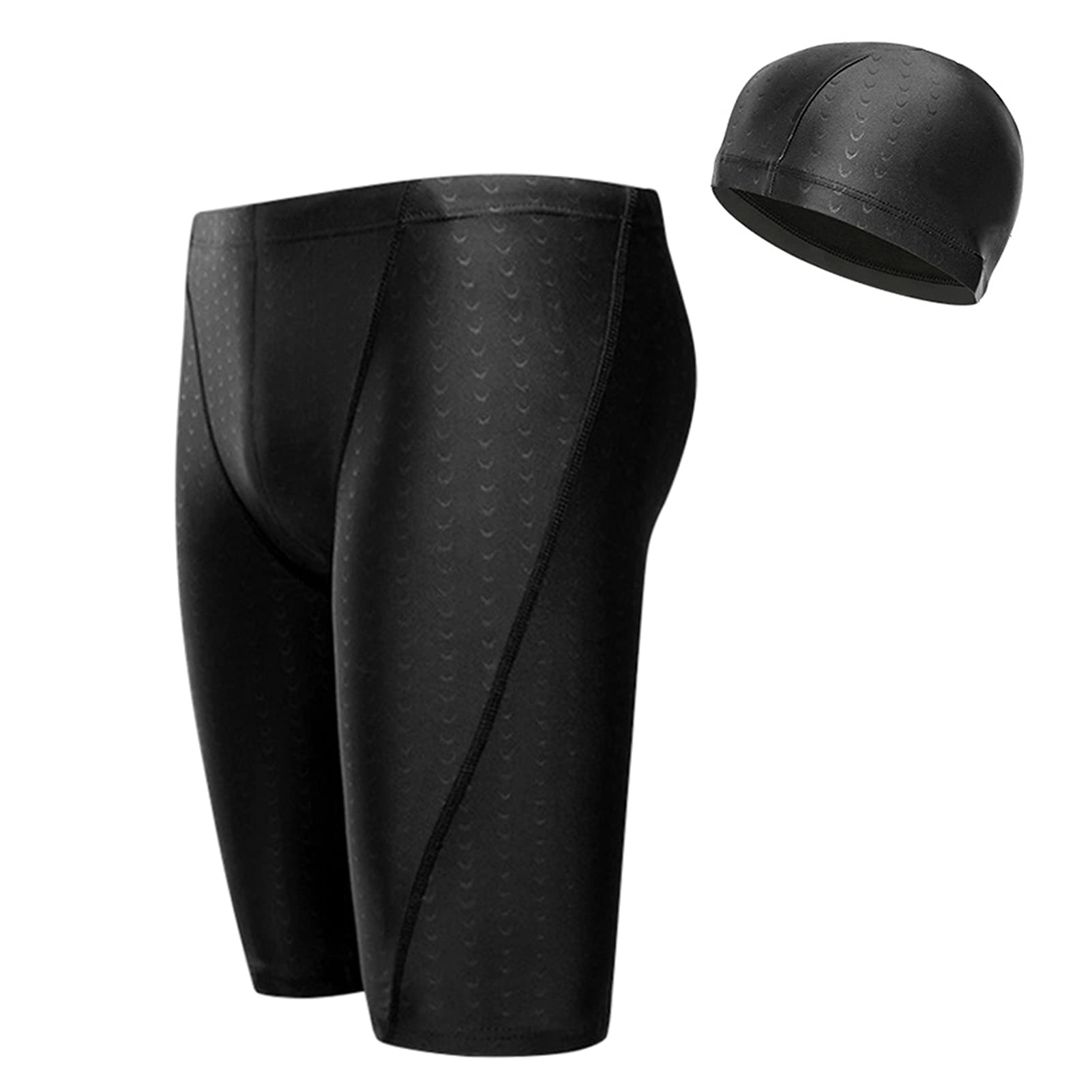 men adjustable drawstring swim srts d srts swimwear quick-dry beach srts with swimming cap