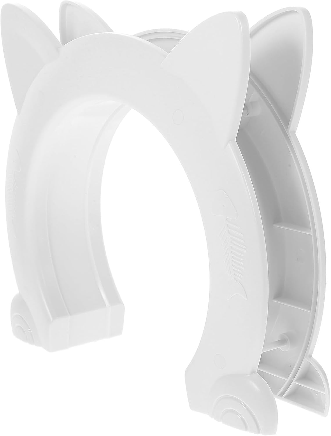 SHOWERORO Pet Plastic Cat Door with Flap White Kitty for Indoor Doors for Cats and Small Dogs Install
