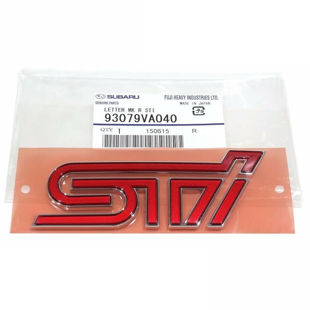 GENUINE SUBARU WRX STI PINK EMBLEM ORNAMENT BADGE IMPREZA