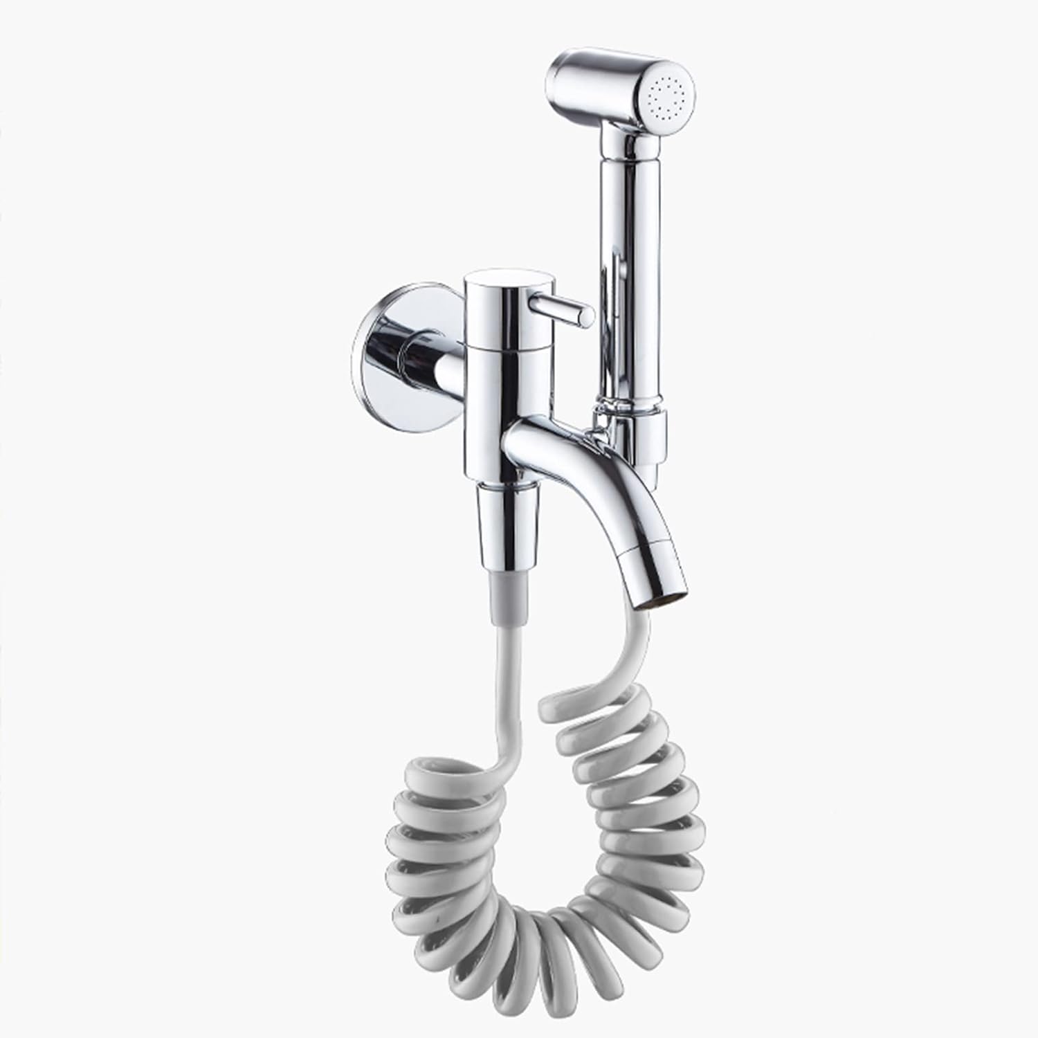 Bidet Sprayer for Toilet Chrome Toilet Bidet Sprayer Handheld Bathroom Shower Head Hose 2M Telescopic Hose Multifunctional Faucet for Bidet