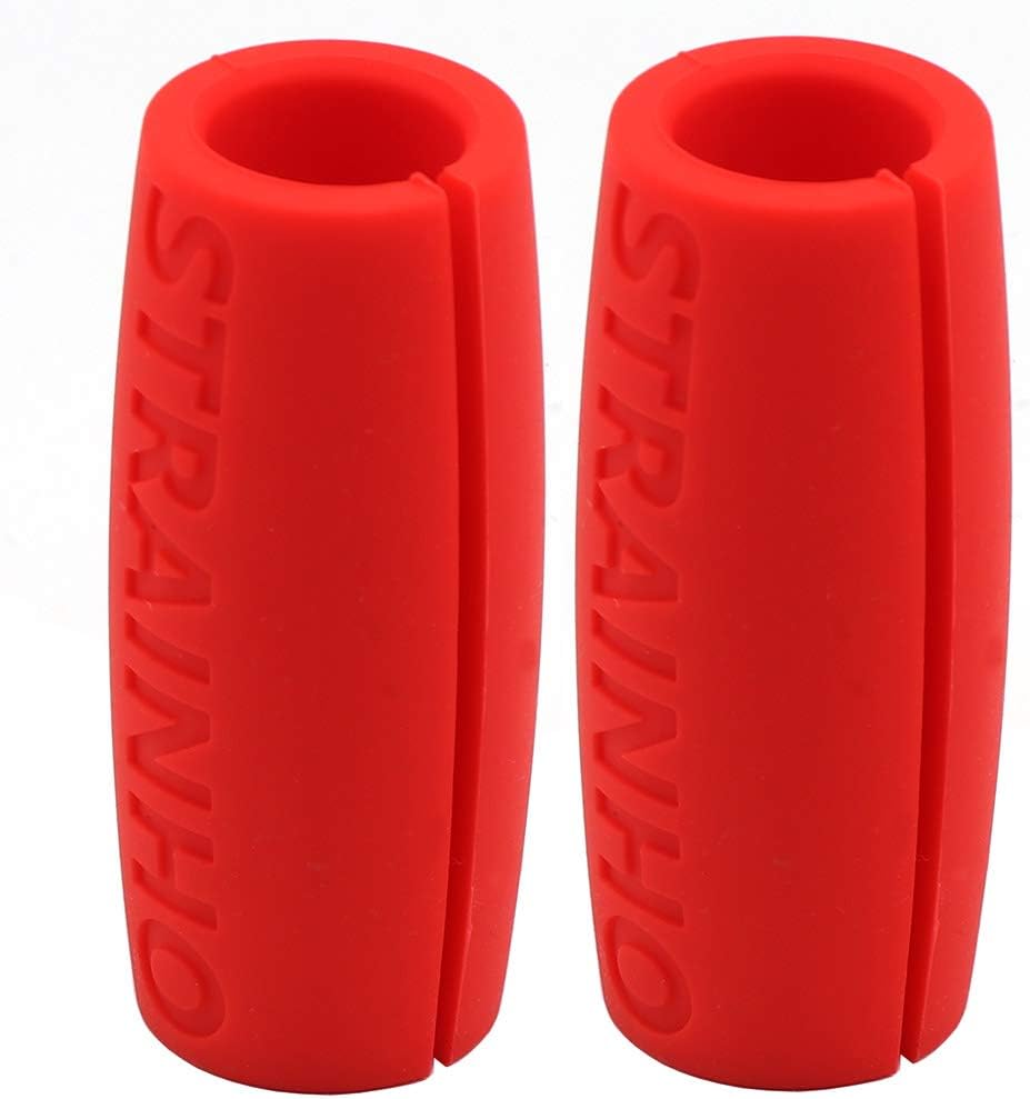 Strainho Dumbbell Grips Weight Bar Adapter for 1 inch Barbell Fat Grip for Barbell Pull Up Bar Resistance Band Handle Home Gym Workout Weightlifting Fitness