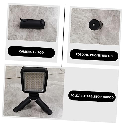 Trípode de mesa DIYEAH plegable para cámara y móvil con soporte de teléfono y tornillo 1/4 3