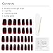 Dashing Diva Glaze Nail Strip Set - Just My Blood Type - Long Lasting, Chip Resistant, Semi-Cured Gel Nail Strips - Gel Set - 4-Piece Manicure Kit with 32 Strips