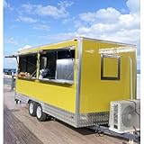 Foodtrailer, individuell gestaltete kompakte Foodtrailer mit Verstellbarer Regalhöhe und leicht zu reinigenden Arbeitsflächen, ideal für nächtliche Campusstände und temporäre Märkte in der G