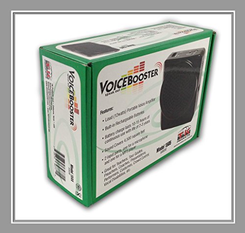 VoiceBooster-Voice-Amplifier-12watts-Black-MR1505-by-TK-Products-Portable-for-Teachers-Coaches-Tour-Guides-Presentations-Costumes-Etc