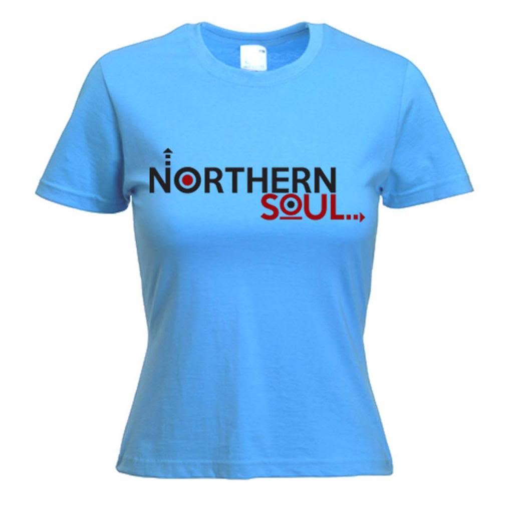 Tribal T-Shirts Womens Northern Soul Logo T-Shirt (Medium (Dress Size 12), Blue)