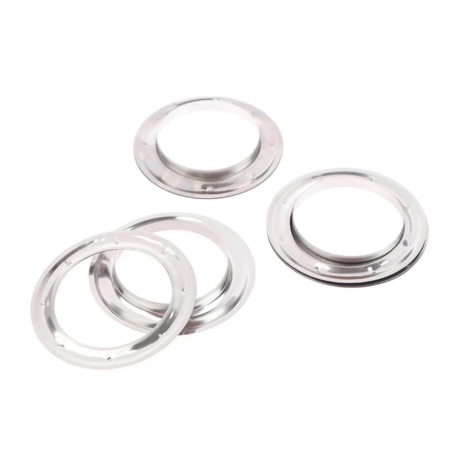 Curtain Grommets 20Pairs Eyelet Curtain Rings Grommet Top Silvery Metal Ring Header Accessories Be Assembled With A Press for Curtains Drape