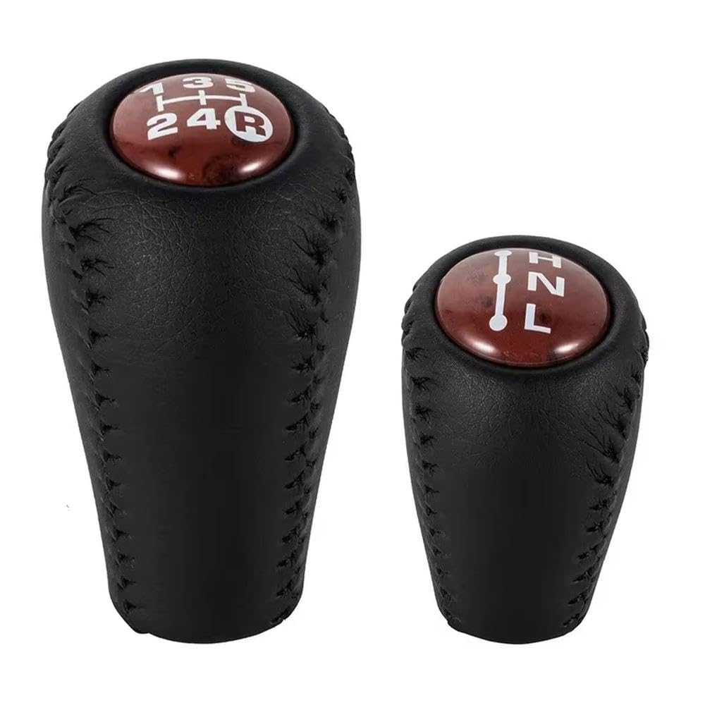 POANBCGY Auto Parts for Toyota for Prado LC120 for Land for Cruiser for Prado 2003-2009 Gear Shift Knob 5 Speed Manual Transmission(Brown Set)