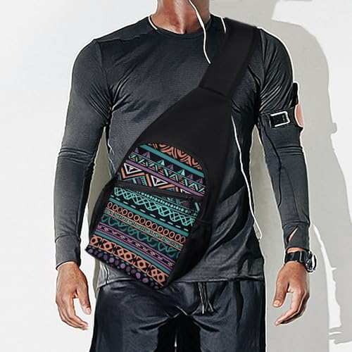 Mochila bandolera ligera con diseño azteca único miniatura 7