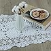 kilofly Handmade Crochet Cotton Lace Table Runner Tablecloth, 15 x 79 inch