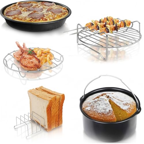 Sogo Accesorios Freidora de Aire superior a 4L | Revestimiento Antiadherente sin PFOA sin BPA | Apto...