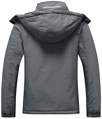 SUOKENI Women's Waterproof Warm Winter Snow Coat Hooded Raincoat Ski Snowboarding Jacket - Image 3