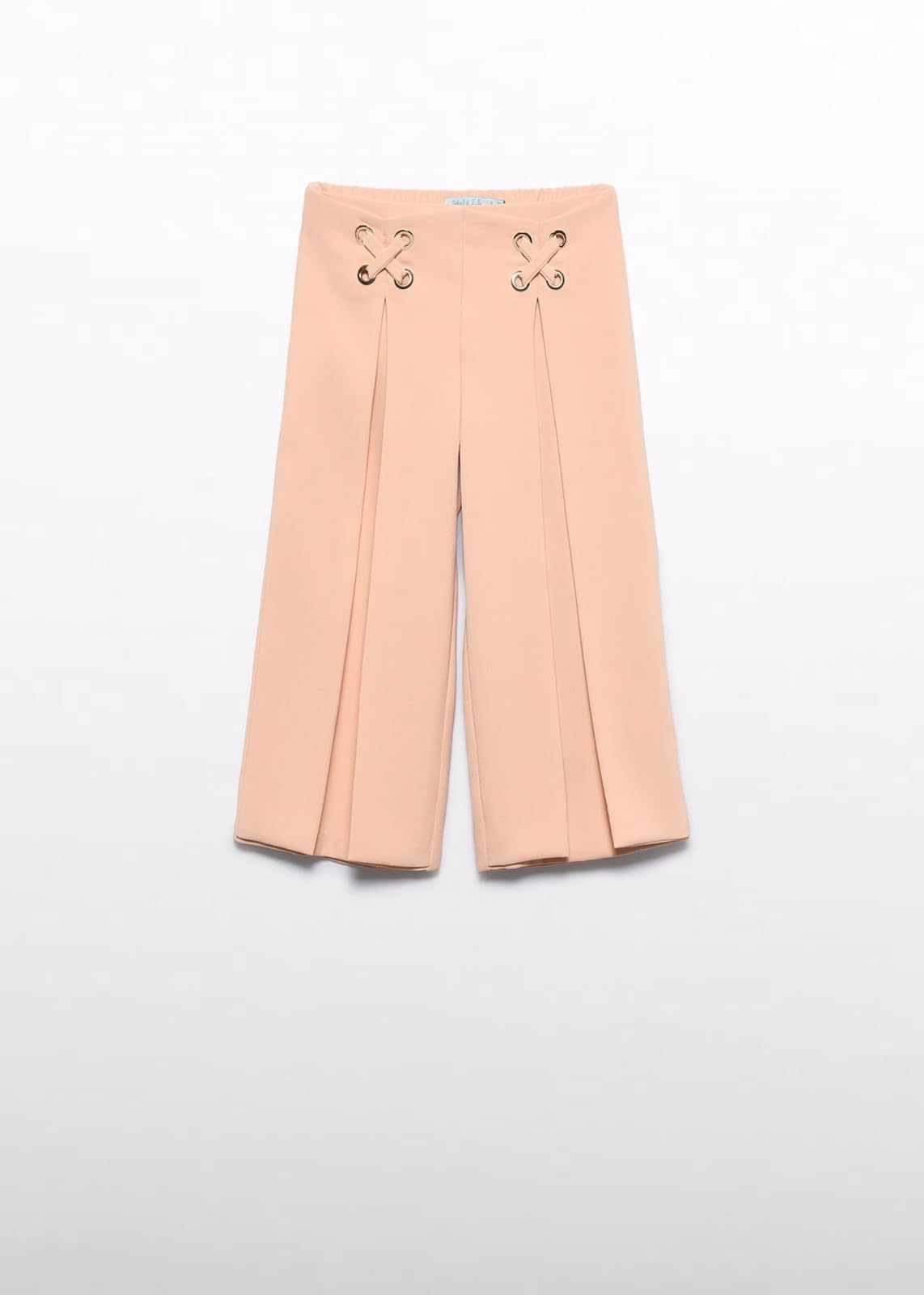Completo cerimonia Abel & Lula con pantalone, top e giacchina chiffon e voile salmone ragazza 8 anni - 128 cm