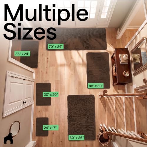 Image of GORILLA GRIP SoakSTOPPER Dog Door Mat, Machine Wash and Dry, 30x20 Brown