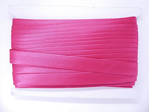 Borte-mit-Stil 5 m Satin Schrägband 0,75€/m doppelt gefalzt Kantenband Tracht Baby 15mm breit Farbe: Fuchsia Cover