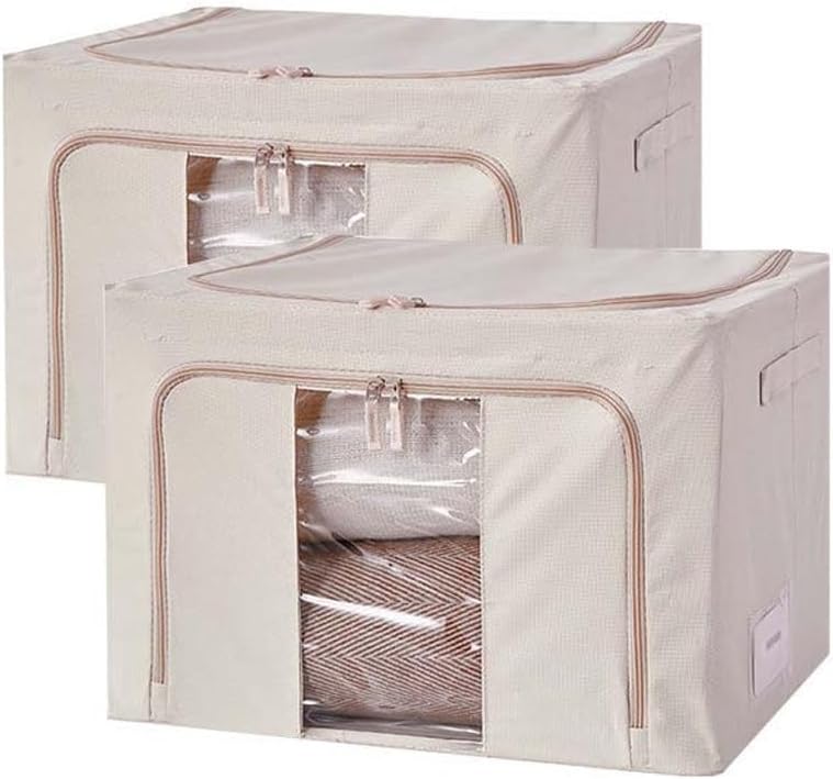 JSEIAJB Large Capacity Storage Box Foldable Portable Clothes Storage Bin Storage Container Home.(E,66L:50 * 40 * 33CM)
