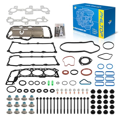 Image of PHILTOP HS26229PT Head Gasket Set Fit for Jeep Liberty 2002-2005, Grand Cherokee 2005, Dodge Dakota Durango 2004-2005, Ram 1500 2002-2005, for 3.7L Engine Cylinder Head Gasket Kit