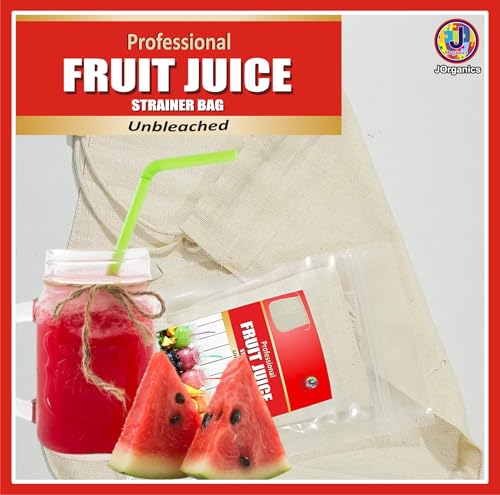 Image of Pure Cotton Fruit Juice for Straining, Juice | Reusable Straining Bag Spice Bag, Sprouting Beans Unbleached Cloth Bags for Kitchen -12 * 12 inch
