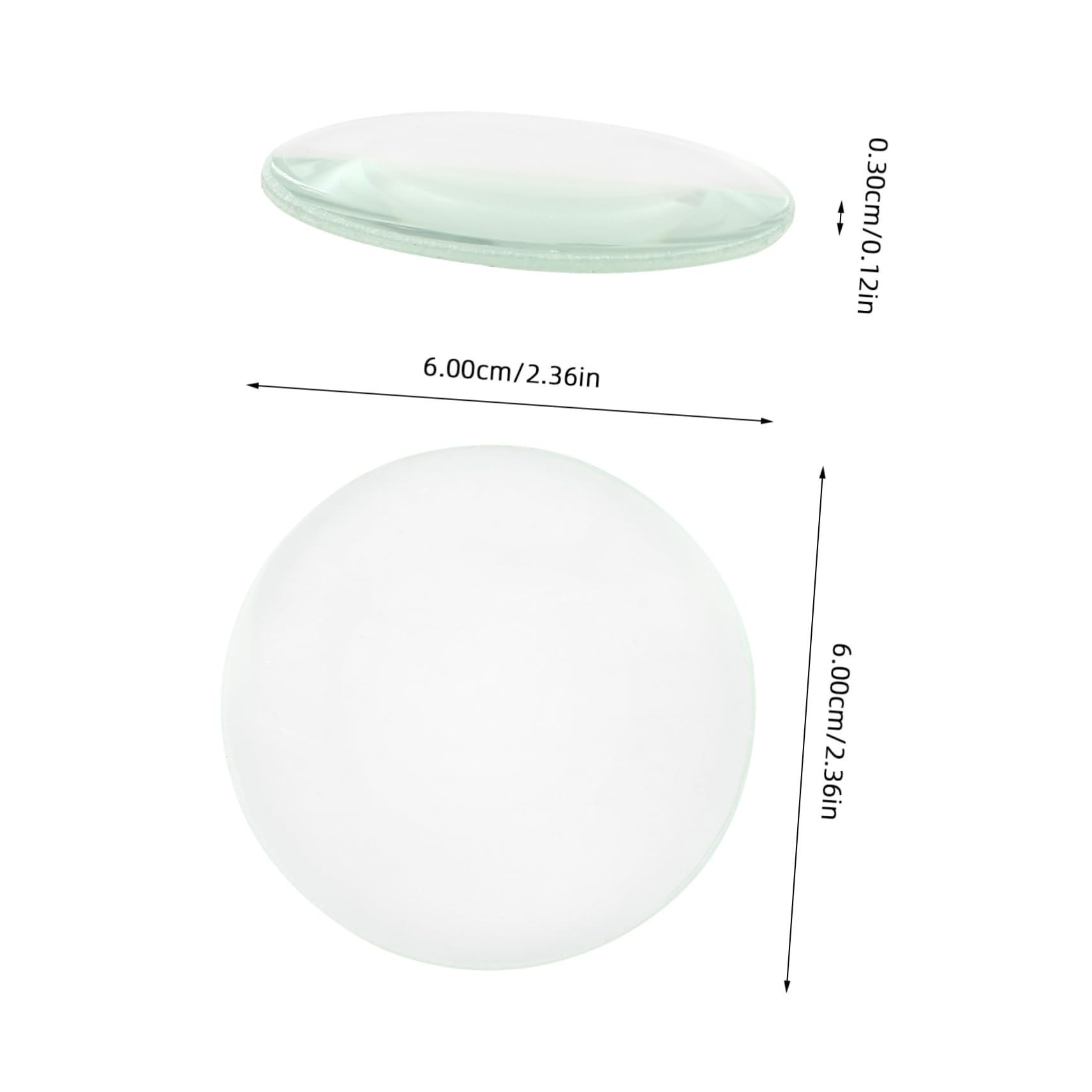 PACKOVE Double Convex Optical Lens Magnifier Transparent Science Teaching Tool for Classroom and Daily Use for Elderly Smooth Design Great Vision