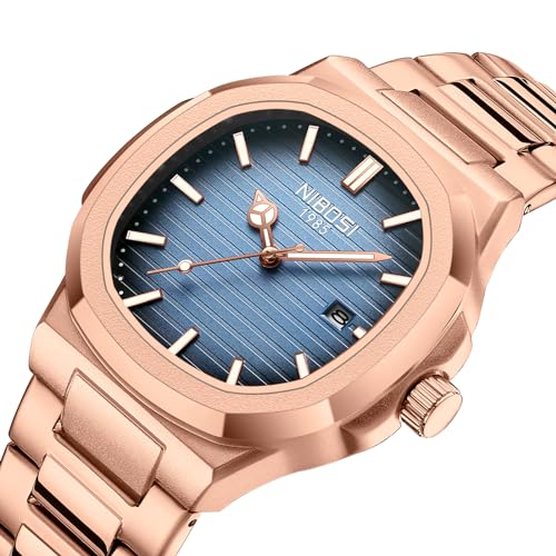 Image of NIBOSI Men's Watch Analog Chronograph Quartz Wrist Watch for Men Business Waterproof Military Stainless Steel Dress Watches Calendar