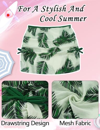 Image of Girls 3 Piece Swimsuit Summer Hawaiian Bikini Set with Beach Cover Up Skirt Bathing Suit Swimwear 8-15 Years