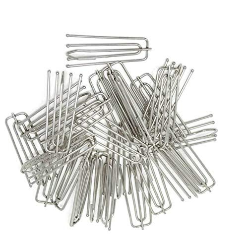 Svance 25 Pack Drapery Curtain Tape 304 Stainless Steel 4 Prongs Pinch Pleat Hook Clip, 7cm Length