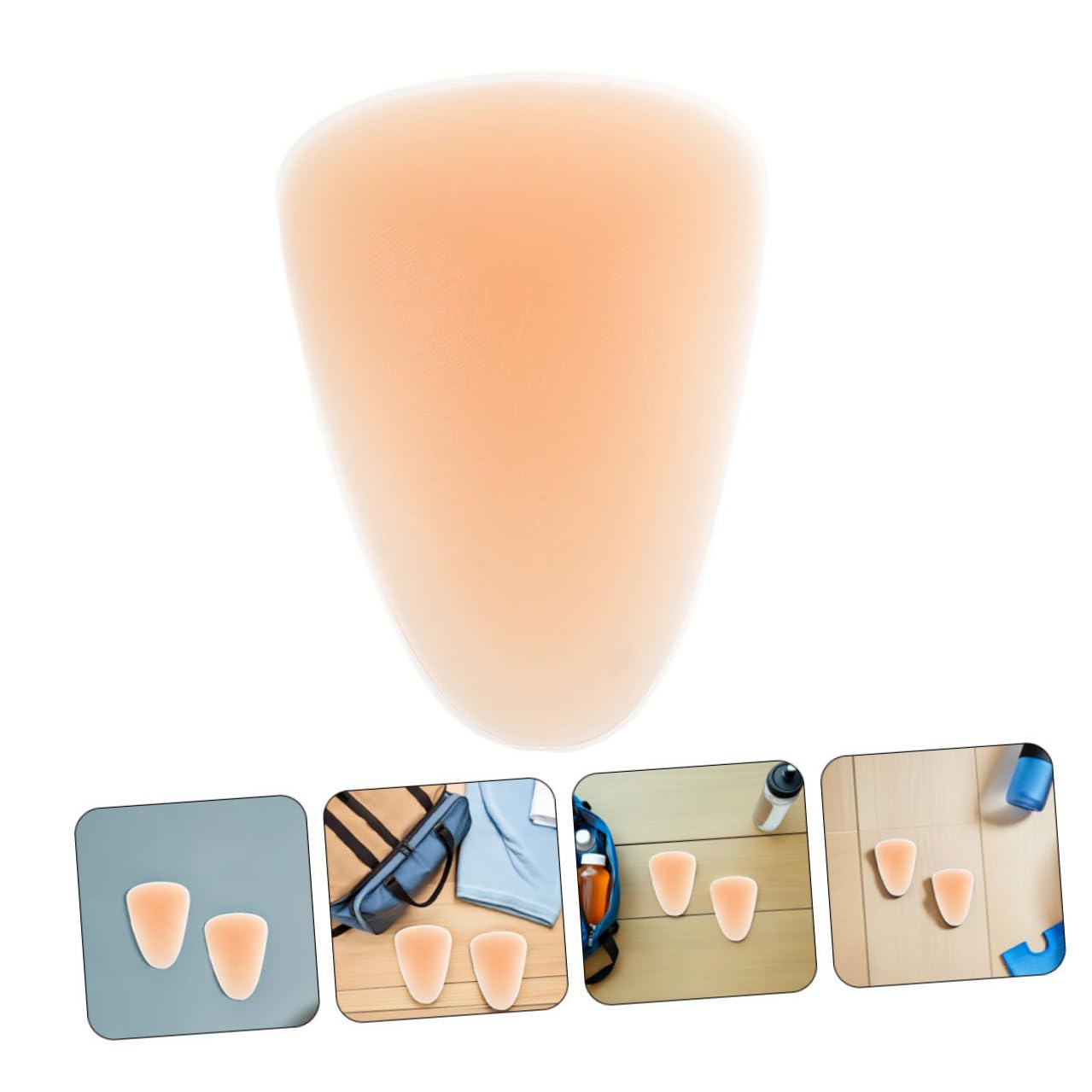 Kichvoe Ginocchiere per Protezione Ginocchio in Silicone Design Ergonomico 4 Pezzi Beige Piena Libertà di Movimento Unisex Perfette per Pattinaggio Indoor e Outdoor