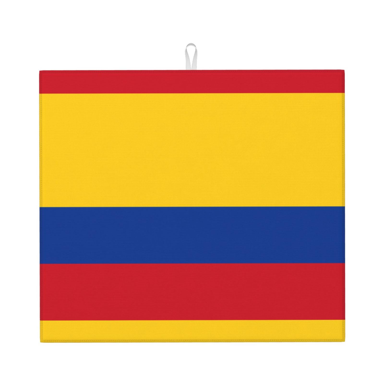 HJFCZH Flag of Colombia Prints Kitchen Drying Mat – Absorbent Dish Throw for Countertops, Quick-Dry Non-Slip Layer with Colorful Designs, for New Kitchens