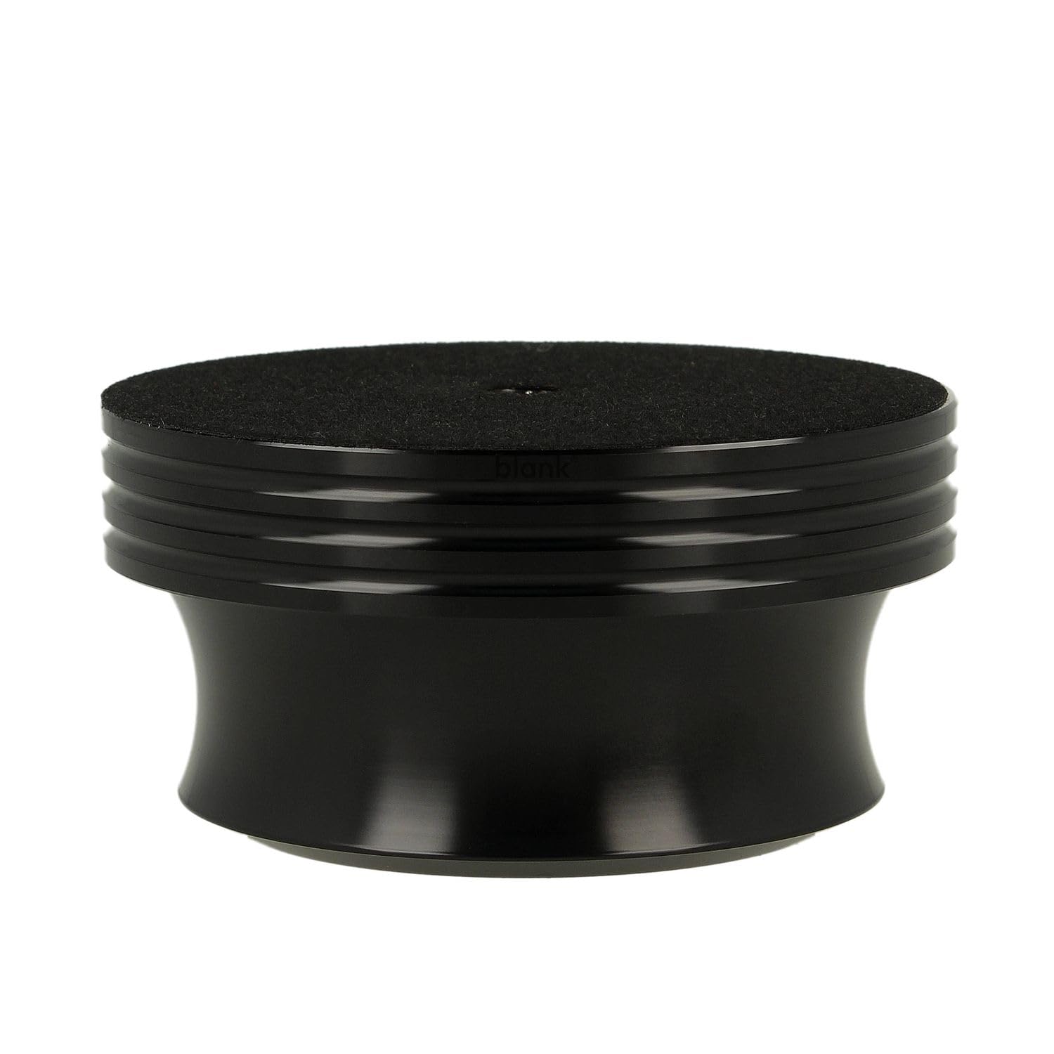 _blank #021bk Stabilizzatore HiFi | Peso del disco in vinile 425g | Alluminio fresato CNC | Anodizzato nero | Massimizza la qualità del suono e riduce le vibrazioni