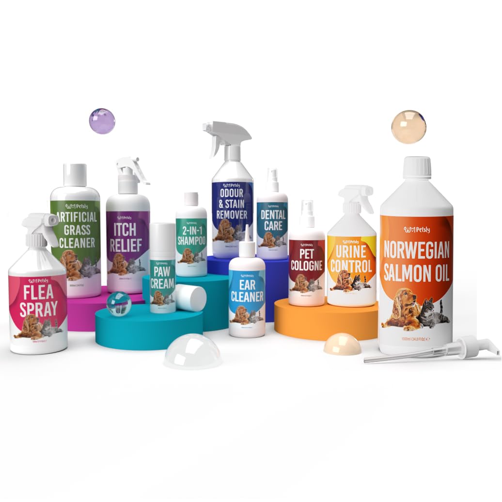 Petsly® Spray Anti Puces Chat & Chien -500ml- Non Tachant - Traitement Anti Puces, Tiques, Acariens pour la Maison, Meubles & Textiles - Spray Anti Puce Maison à l'huile de Citronnelle & Géraniol