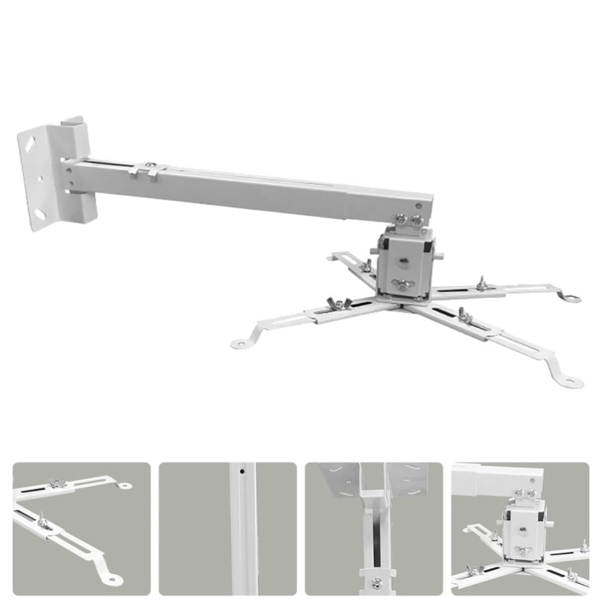PRETYZOOM Supporto per Proiettore da Soffitto in Acciaio Carbonio 40-65cm