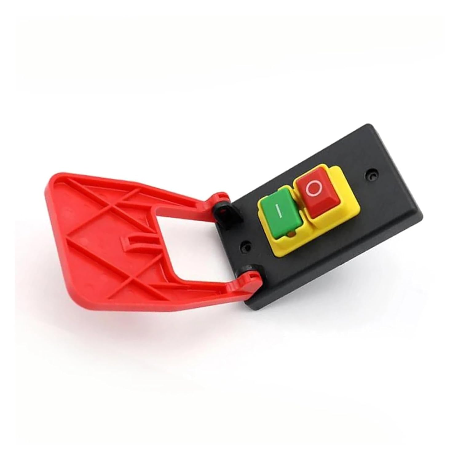 Off-On Red Cover Emergency Stop Push Button Switch 16A Power-Off/Undervoltage Protection Electromagnetic Start Switch