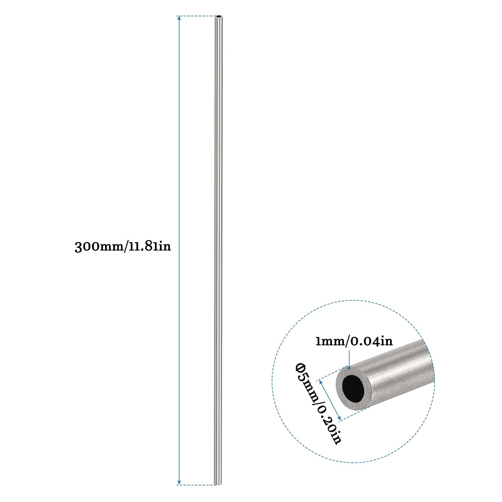Tubo In Acciaio Inossidabile 304 5x1x300mm - Senza Saldatura, Per Industria E Fai Da Te - Foto 9