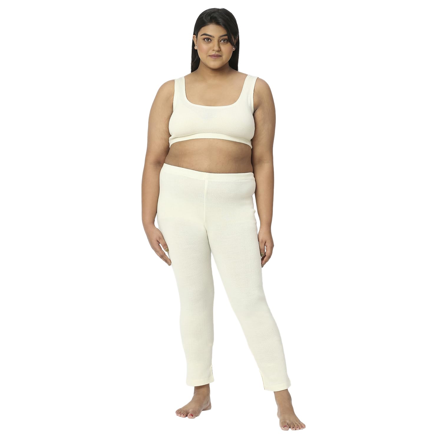 Women Pure Wool Sleeveless Ribbed Crop Top-image-38