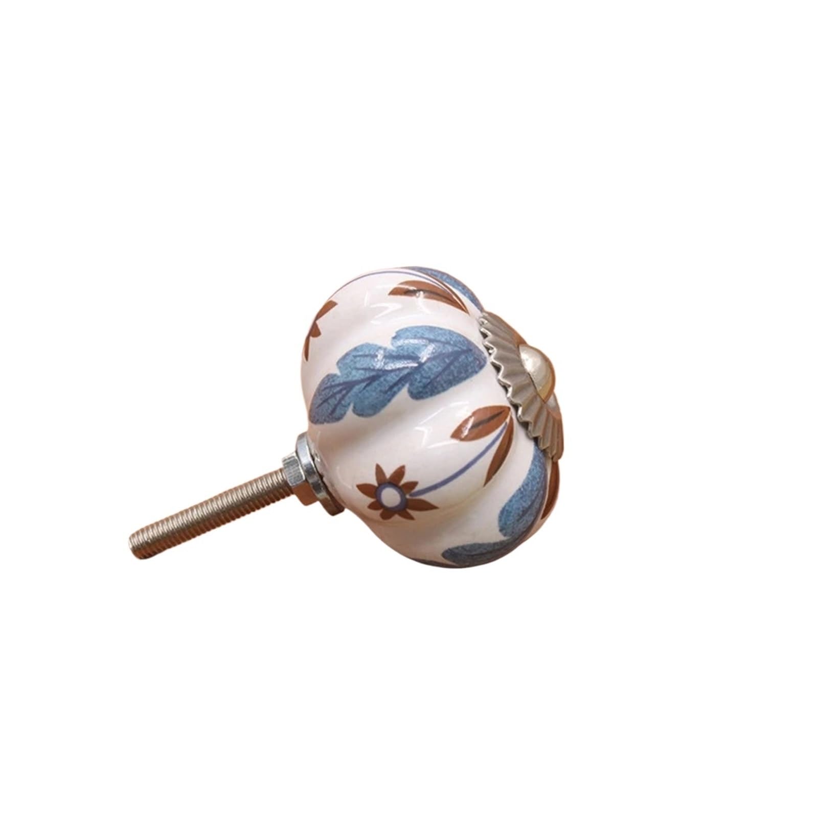 GNYVZXPLQ Ceramic Handle Drawer Knobs, 6pcs Ceramic Cabinet Handles Single Hole Multicolor Pastoral for Drawer Door(Color 24)