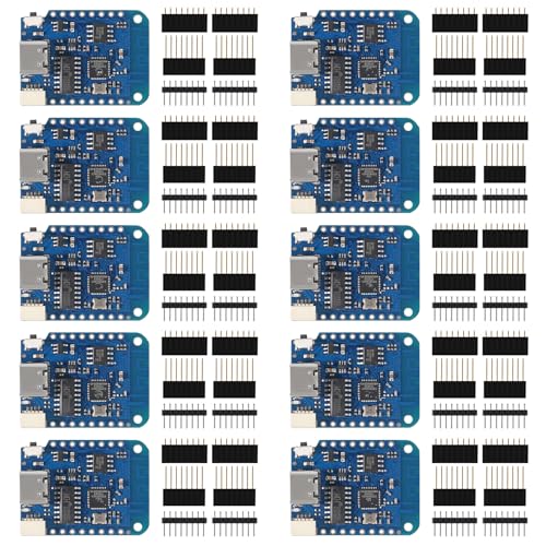 10pcs WeMos D1 Mini V4.0.0 Type-C USB WiFi Internet of Things Board Based ESP8266 4MB Compatible with Arduino MicroPython Nodemcu (V4.0.0 Type-C)