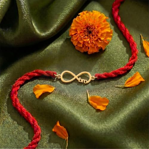 Image of ZAVYA 925 Sterling Silver Cubic Zirconia Gold Plating Silver Rakhi | Rakhi for Brother-Happy Rakshabandhan | With Certificate of Authenticity and 925 Hallmark