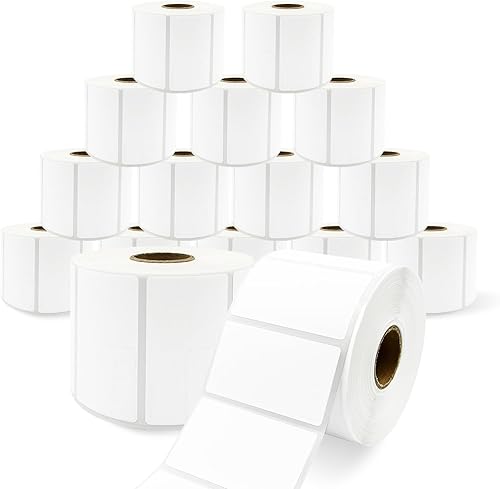 Etiquetas térmicas directas de 2.25 x 1.25 pulgadas, etiquetas de dirección de código de barras perforadas, compatibles con impresoras de escritorio