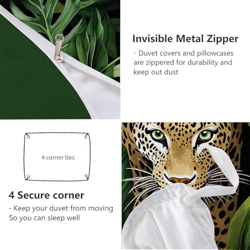 Parure de lit léopard 220x240 cm pour une chambre style jungle urbaine