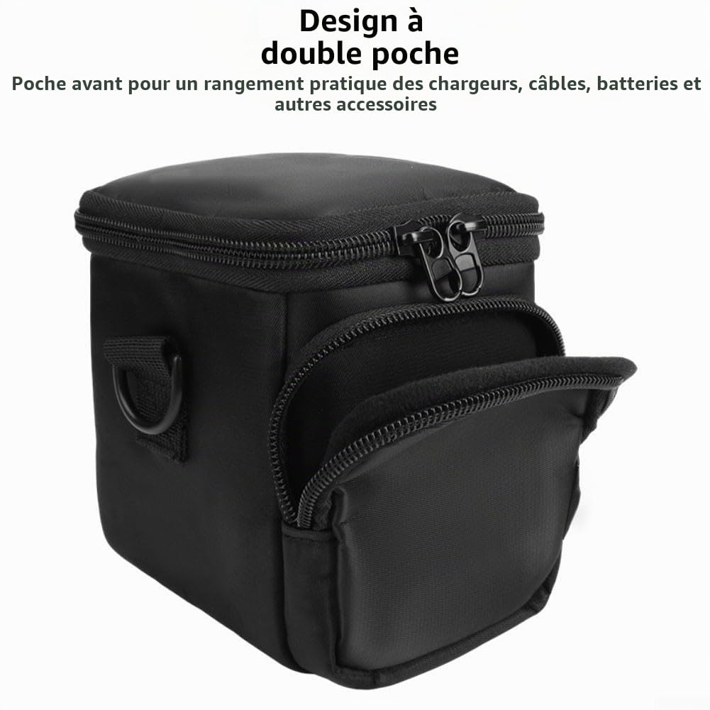 Sacoche de voyage compacte pour appareil photo KODAK PIXPRO AZ405 AZ425 AZ255 AZ401 AZ528 avec sangles réglables et tissu en nylon