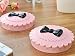Adecco LLC Pack of 2 Cute Three Tier False Eyelash Travel Storage Carry Case Box (Pink)
